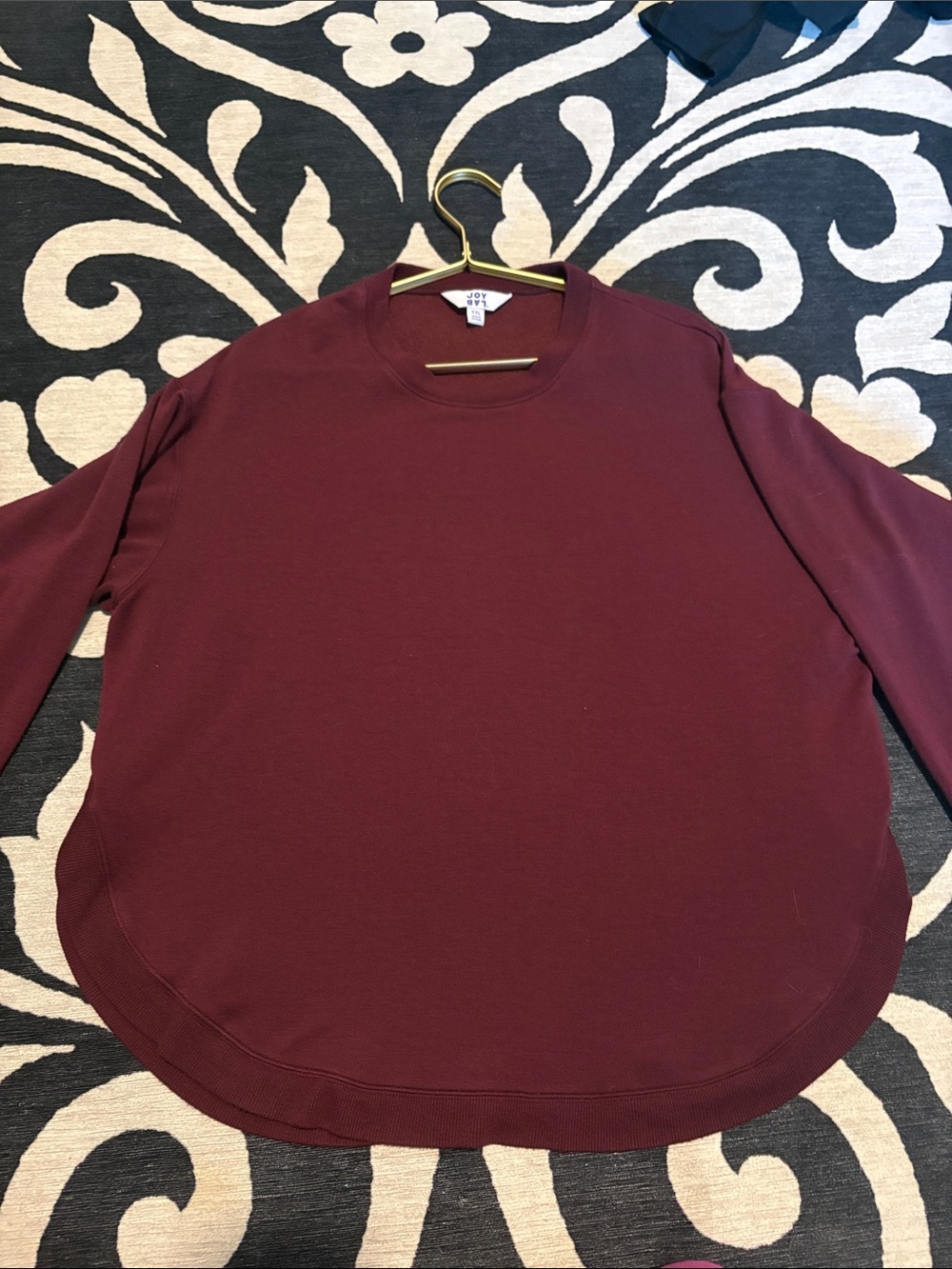 JoyLab Burgundy Crewneck Pullover Sweatshirt